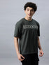 Bold Comfort: Men's Oversize Printed Cotton T-Shirt White